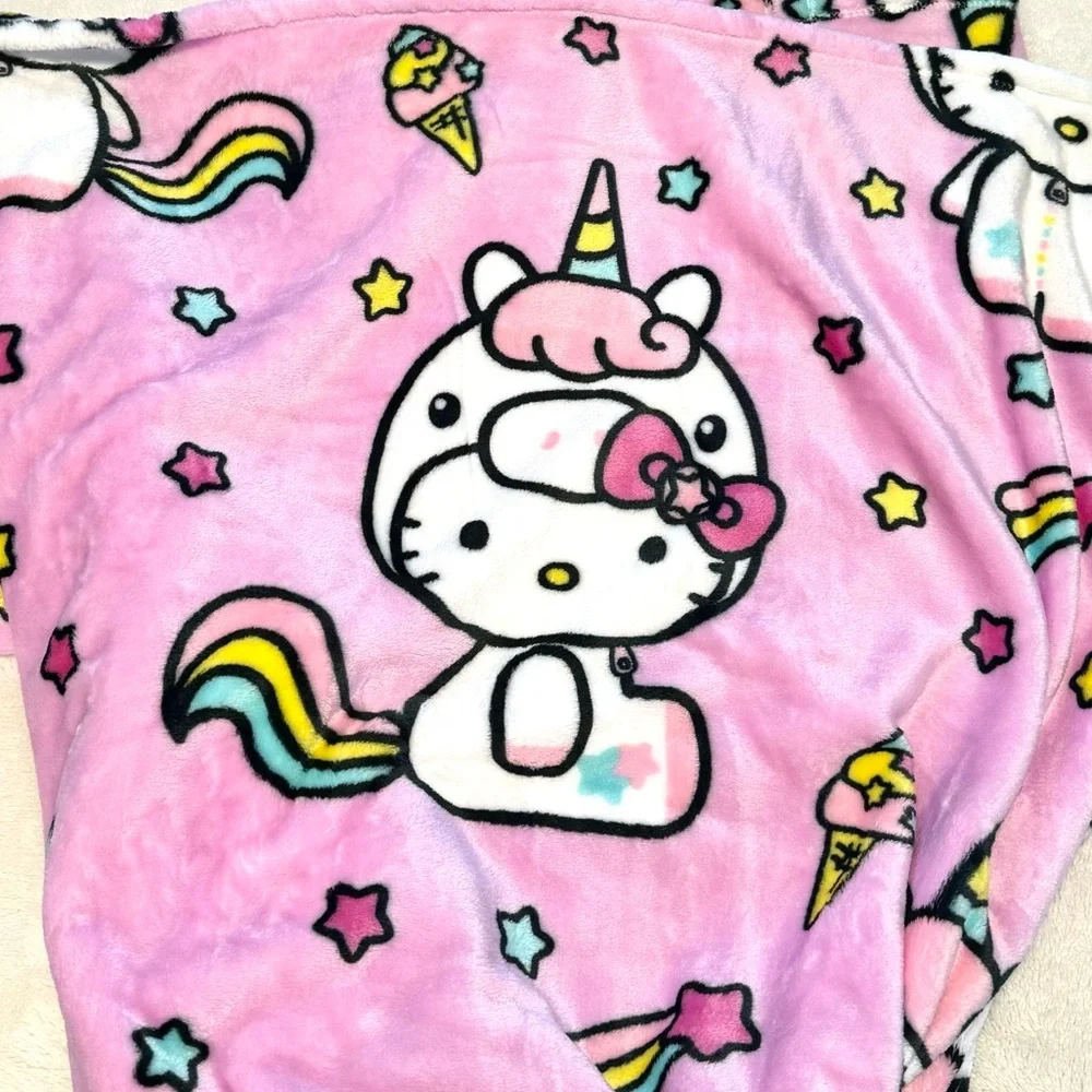 NWT Unicorn Hello Kitty Plush Throw Blanket